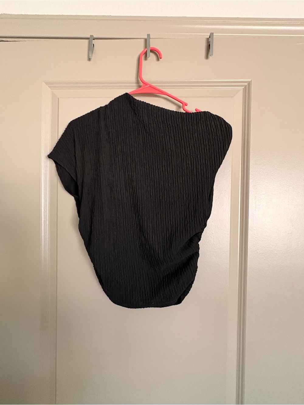 Off-Shoulder Black Fitted Top